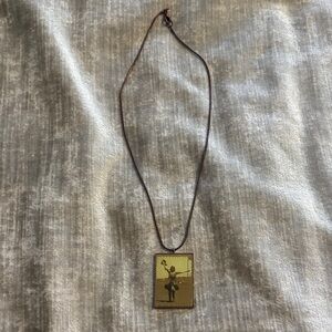 Vintage Pendant Cowgirl Necklace
